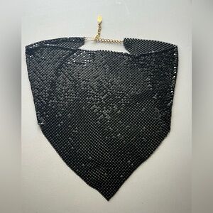 Whiting & Davis Vintage Black Scarf/Bib